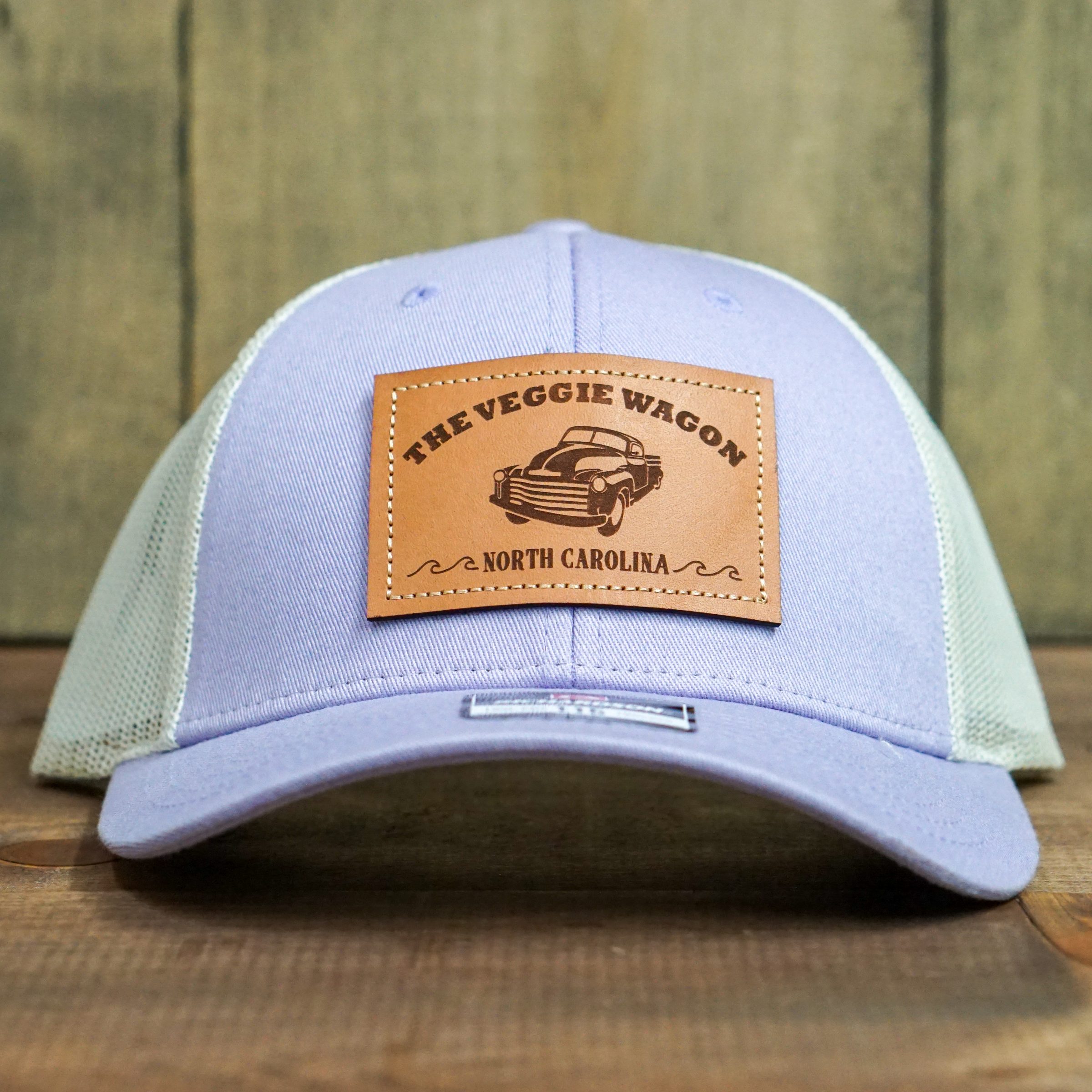 Purple/White Leather Patch Hat – The Veggie Wagon
