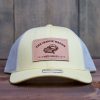 Yellow/White Leather Patch Hat