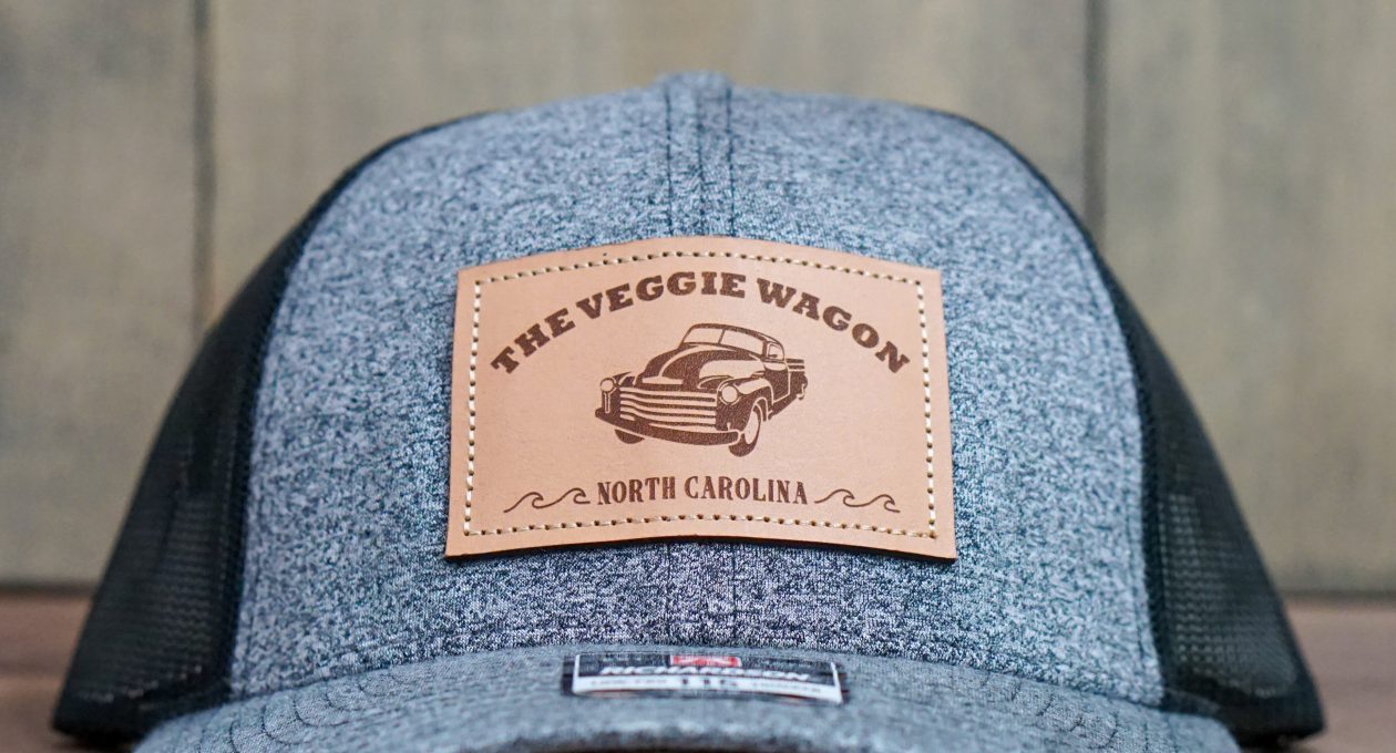 Heather Gray/Black Leather Patch Hat