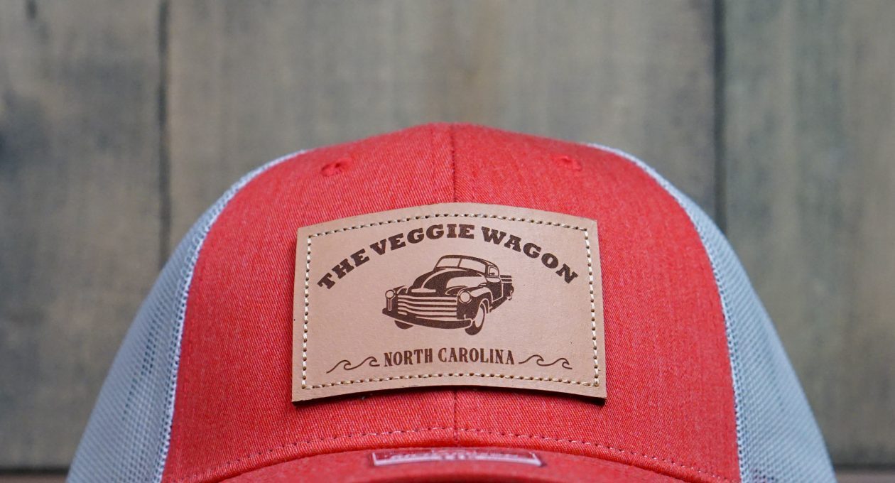 Red/White Leather Patch Hat